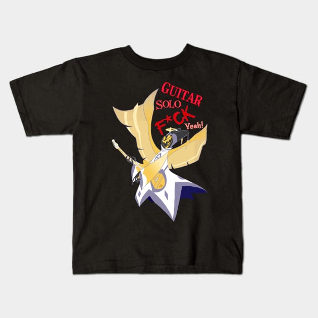 Hazbin Rockstar - Angel Adam Shreds Kids T-Shirt by LopGraphiX